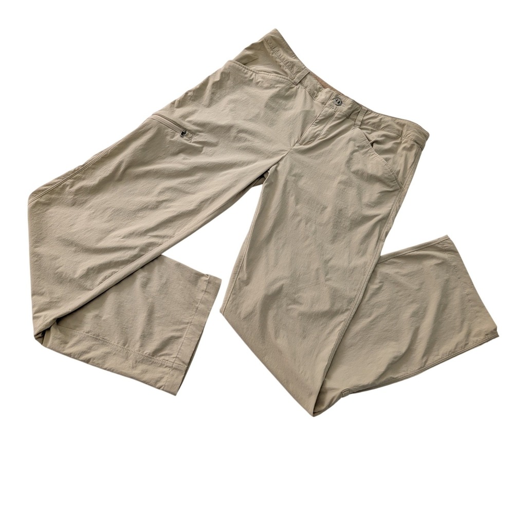 Patagonia Quandary Hiking Pants Womens 12 Tan Stretch Straight Leg Outdoor Trail